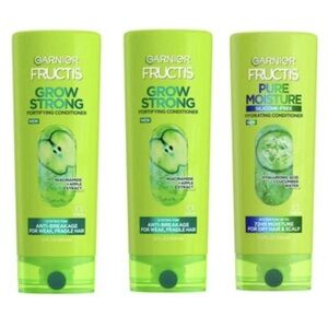 🆕 3-Pack Garnier Fructis Grow Strong & Pure Moisture Conditioner 12oz Each